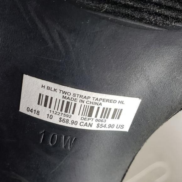 Torrid Black Two Strap Tapered Block Heels - Picture 11 of 11